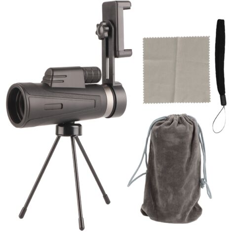 Télescope monoculaire 12x50, ouverture de 50 mm, lumineux et net, haute définition, idéal pour l'observation des oiseaux, la chasse, la randonnée et le camping.