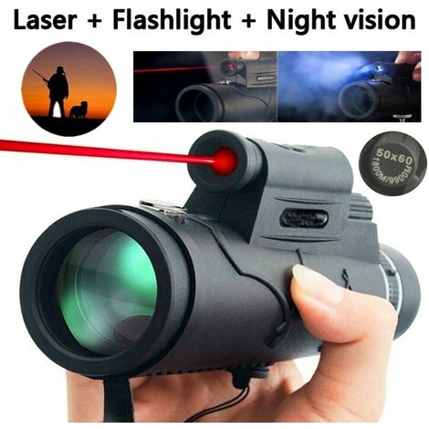 Télescope monoculaire 50X60 HD Vision de nuit, monoculaire, télescope, jumelles et boussole