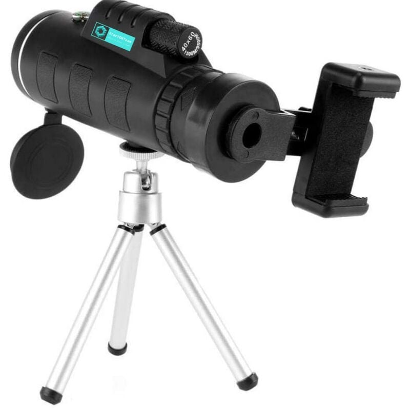 Jusch - Télescope monoculaire professionnel hd 40X60 haute définition avec support pour smartphone et trépied pour l'observation des