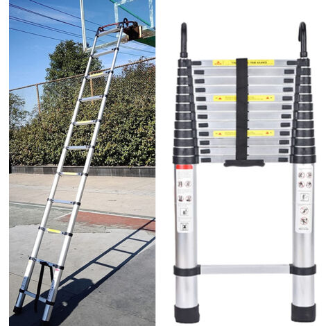 Telescopic Extension Portable Step Ladder Folding Multi Purpose Safety Hook