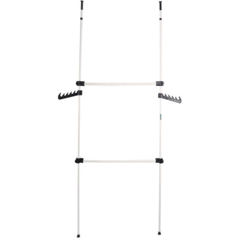 Telescopic Wardrobe System, Telescopic Clothes Rail, Clothes Rack, Telescopic Clothing System, Adjustable Height 281-329cm, Adjustable Width 80-139cm