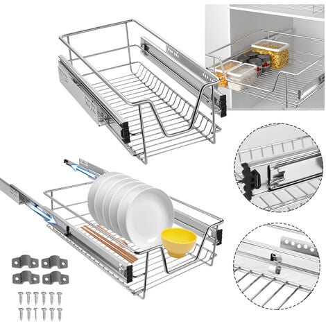 AREBOS Cassetto telescopico Cassetto cucina Cassetto appendiabiti Cestello  50 cm