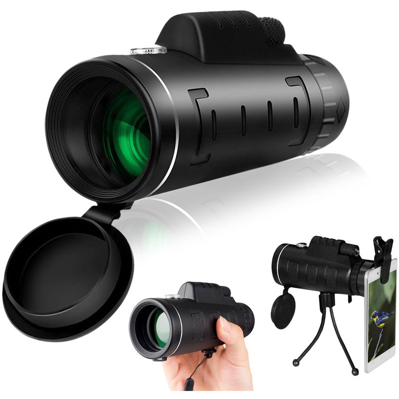 

Telescopio monocular 40X60 de alta potencia para la observacion de aves con adaptador Smartphone del compas y de tripode para Camping Bird Watching