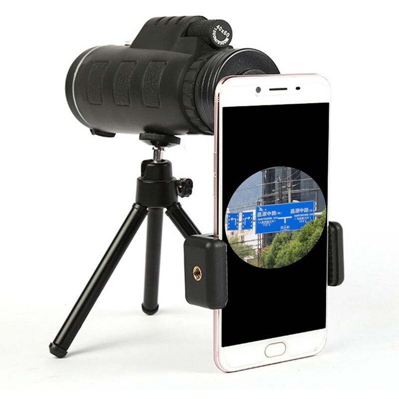 

Telescopio monocular 40x60 Monocular compacto HD de alta potencia para adultos Ninos Alcance de vision nocturna baja a prueba de agua BAK4 Prisma FMC