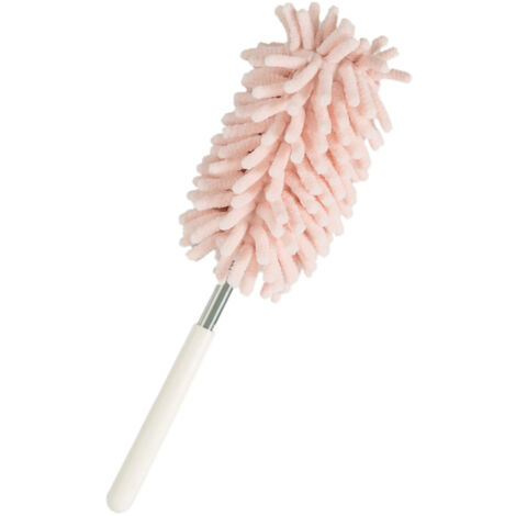 [Telescopique] Époustouflant Flexible Washable Bendable Head + Stainless Steel + PP Chenille Nordic Pink 0.8m/2.63ft Poids 210g/7.41oz 1 Pièce