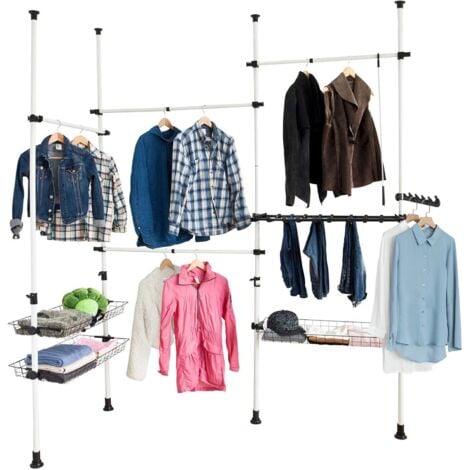 Télescopique Garde-Robe Système Herkule, Portant de vêtement penderie largeur et hauteur variables SoBuy® FRG38
