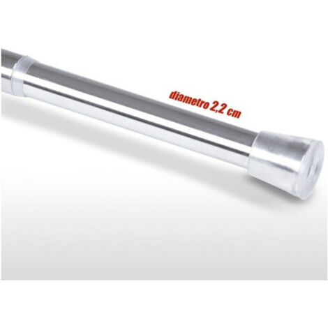 Teleskop-Duschvorhangstange 70 cm bis 120 cm aus verchromtem Aluminium