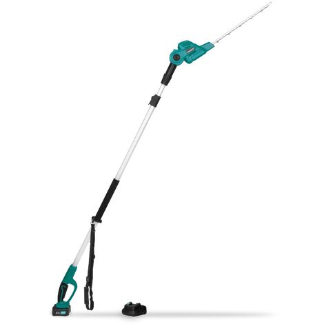 Teleskop-Heckenschere 20V (mit 4,0Ah Akku und Schnellladegerät) – Neigbare Klinge – Ausziehbare Stange (200-260 cm)