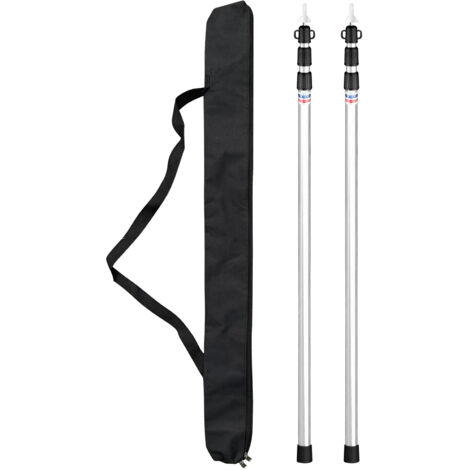 METERK Teleskop-Planenstangen, verstellbare Camping-Zeltstangen, tragbare, leichte Aluminium-Zeltstangen, Ersatz für Markisen, Überdachungen, Regenfliegenschutz