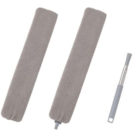 Teleskop-Staubwedel, Mikrofaser-Staubwedel mit Edelstahlgriff, waschbare, flexible Staubbürste für Sofa, Bett, Möbel, Boden, Haushaltsstaub