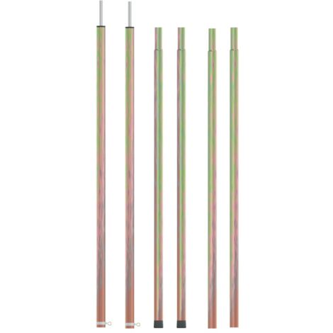Teleskop-Zeltstangen 170-255 cm 2 Stk. Verzinkter Stahl CFW536391