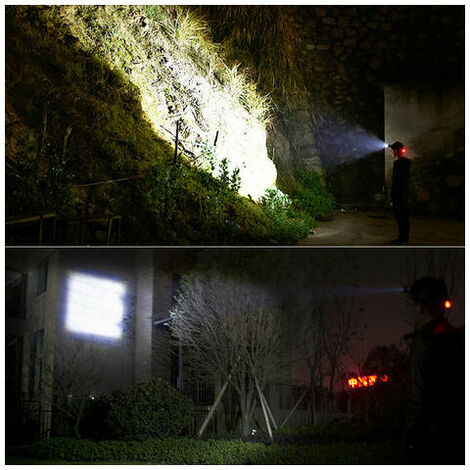 Teleskop-Zoom-Scheinwerfer Outdoor-Angelscheinwerfer T6 Wiederaufladbarer Sensor-Scheinwerfer Lifetime LED Starkes Licht