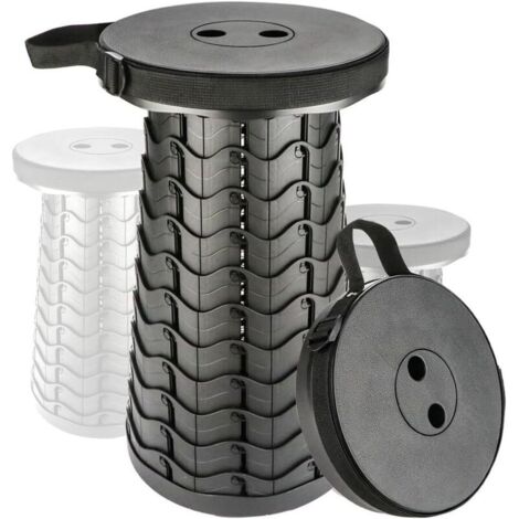 Teleskophocker, tragbarer Klapphocker, leichter Ausziehhocker, Outdoor-Klappstuhl, Campinghocker, tragbarer Hocker zum Wandern/Angeln/Reisen/Grillen/Garten