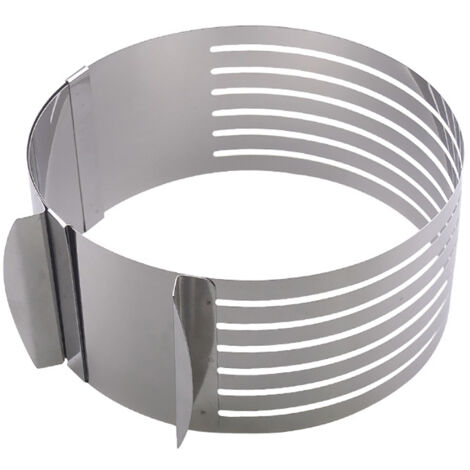 Teleskopierbarer Tortenring aus Edelstahl, 16-20 cm, verstellbarer Tortenschneider für Mousse, zum Schneiden und für DIY-Gebäck
