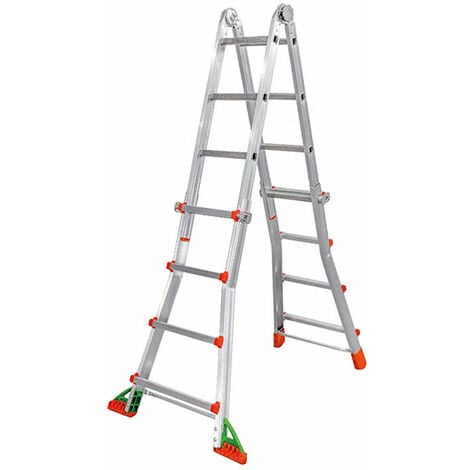 OUTIFRANCE Teleskopleiter 4.00m lang - 4 x 4 Sprossen - BKPL/2