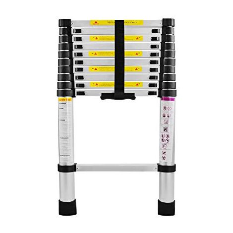 Teleskopleiter Klappbar 3,2M Multifunktionsleiter Aluminium Anlegeleiter Mehrzweckleiter Ausziehbare Leiter 11 Stufe Stehleiter aus Hochwertigem 150KG NAIZY