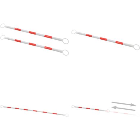 Teleskopstangen für Leitkegel 2 Stk. Kunststoff 116-197 cm - Verkehrskegel Stange - Leitkegel Stange - Home & Living