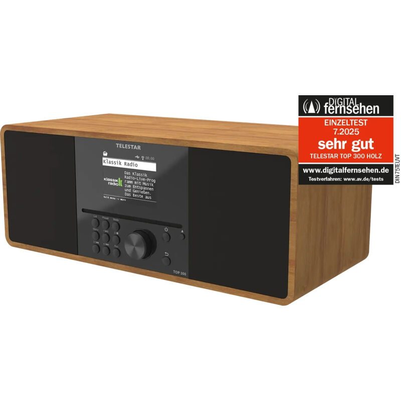 Radio numérique TELESTAR TOP 300, DAB+/FM, Bluetooth, finition bois