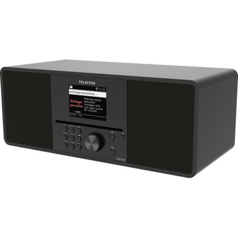 Telestar TOP 300 Schwarz Internet CD-Radio Internet, DAB+, UKW USB, WLAN, Internetradio, DAB+, CD, B