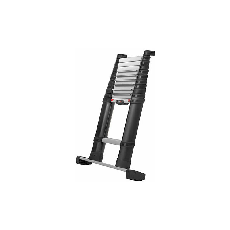 Echelle télescopique 3.50m avec barre stabilisatrice - 11 marches 50mm - Hauteur de travail max. 4.30m - TEL-70235WS