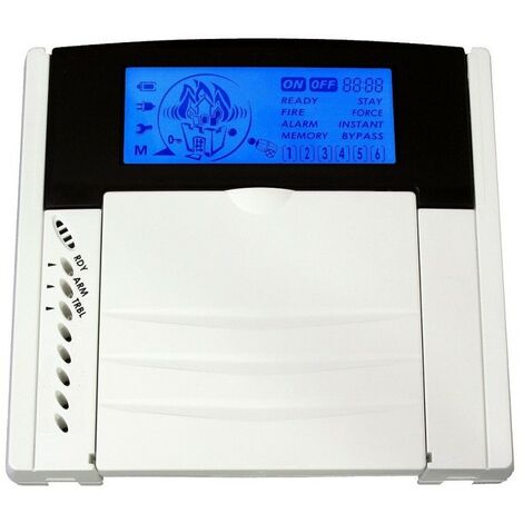 Teletek LCD63VG Clavier LCD bleu commande pour centrale CA62 - 12 zones