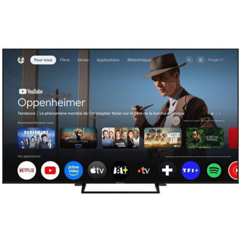 Téléviseur CONTINENTAL EDISON CELED75SVQLD26B6 75" QLED UHD 4K Google TV HDR10 Noir