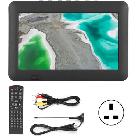 Téléviseur Portable LEADSTAR 8 Pouces avec Lecteur USB, TV Numérique pour Voyage, Alimentation 110‑220V, Prise UK