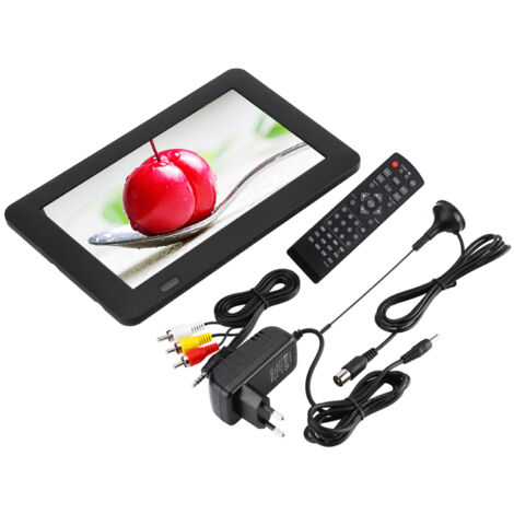 Télévision analogique numérique 9 pouces, résolution 800x480, TV Portable, prise ue, 110-240V