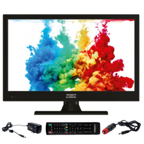 Télévision LED 16" Full HD 1920x1080 – Tuner DVB-T2 – Compatible 12/24/220V – Cordon allume-cigare inclus – Antarion