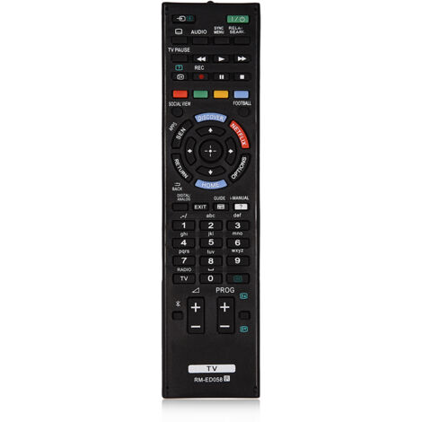 Televisor Sony RM-ED058 control remoto negro de repuesto