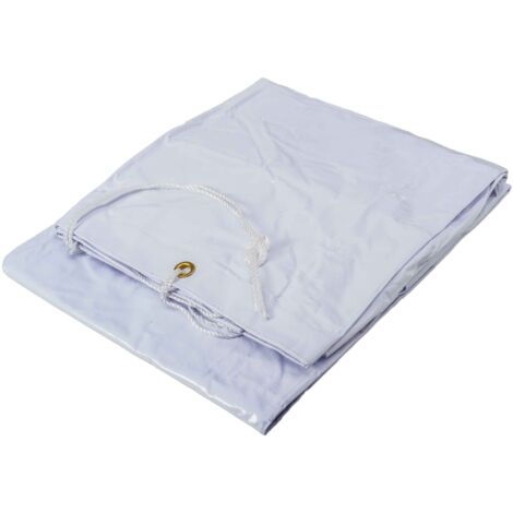 Telo Impermeabile Occhiellato 2x3m Bianco - 120 Gr/m², Per Coperture E Protezione - Foto 2