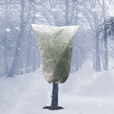 Teli protettivi in pile per piante contro il gelo e il freddo, teli protettivi per alberi, sacchi per alberi, bianchi, 60 x 80 cm
