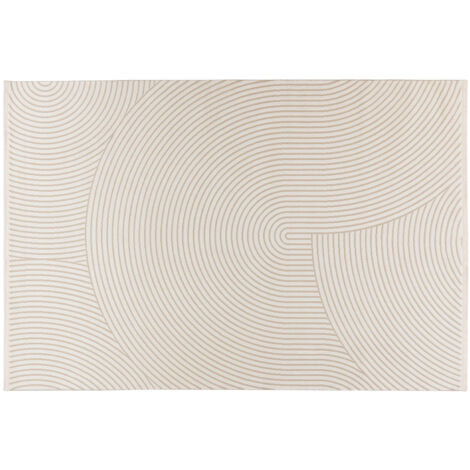 Telio - tapis rectangulaire motif abstrait - beige