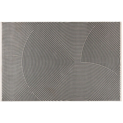 Telio - tapis rectangulaire motif abstrait - gris anthracite