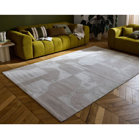Telio - tapis rectangulaire motif bohème - taupe