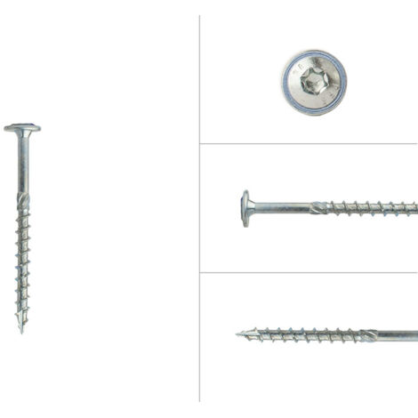 Tellerkopfschrauben Verzinkt 6 x 80 mm Torx 30 - Schachtel 100