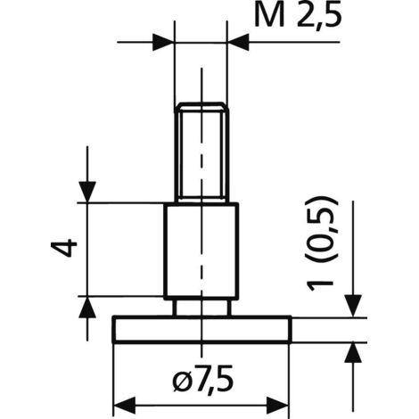 Tellermesseinsatz 7,5x1,0mm MAHR