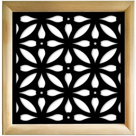TELLY - Moduli Decorativi in Legno e PVC - Misura: 48x48 cm - Colore: nero
