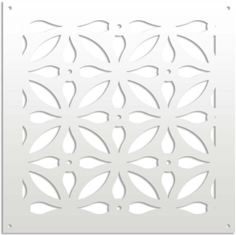 TELLY - Pannello in PVC traforato - Parasole - Misura: 48x48 cm - Colore: bianco