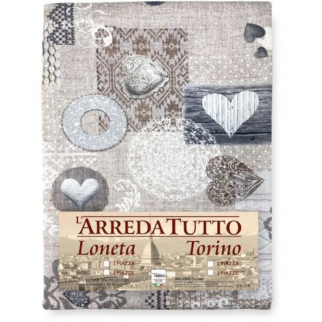 TELO ARREDO copritutto GRAN FOULARD COPRILETTO copridivano Tirolese SHABBY BEIGE 2 PIAZZE