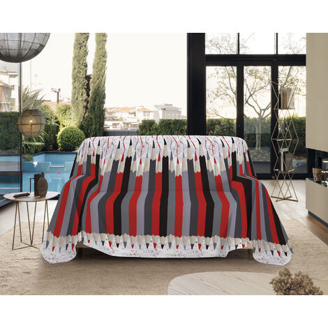 Telo Arredo Made in Italy in Cotone Grandfoulard Copritutto Copridivano Copriletto-Teli Sofà Arredatutto-Drappeggio-Arazzo-Copridivano Grand Foulard Letto Singolo - Matitone Grigio