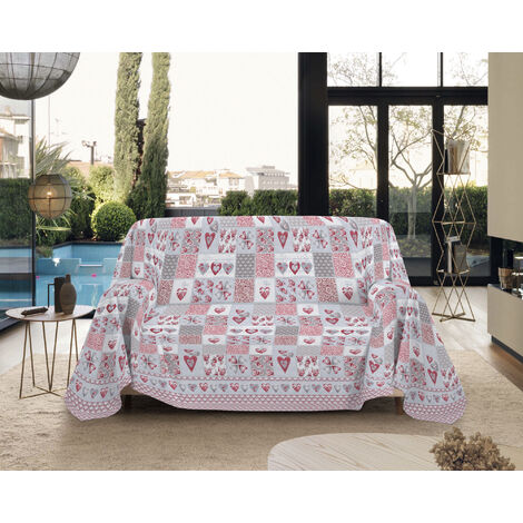 Telo Arredo Made in Italy in Cotone Grandfoulard Copritutto Copridivano Copriletto-Teli Sofà Arredatutto-Drappeggio-Arazzo-Copridivano Grand Foulard Letto Singolo - Primavera Rosso