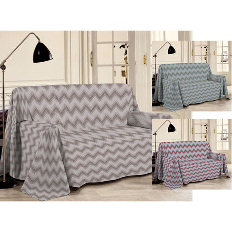 Telo Arredo Multiuso Linea Pensieri Delicati In 100% Cotone Dis Zig Zag 7672, misuraSingolocoloreRosso