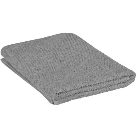 Telo bagno per doccia 90x140 cm grigio in cotone 100%
