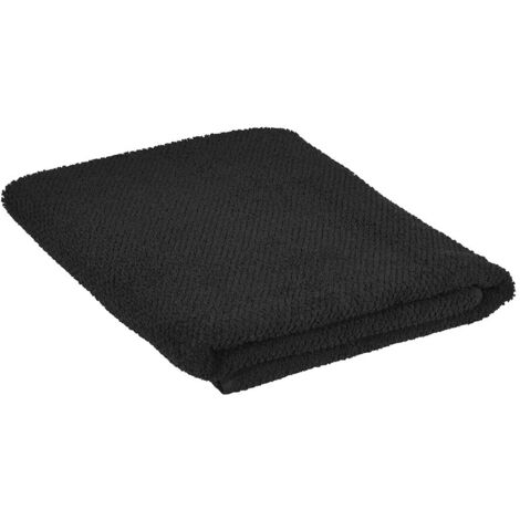 Telo bagno per doccia 90x140 cm nero in cotone 100%