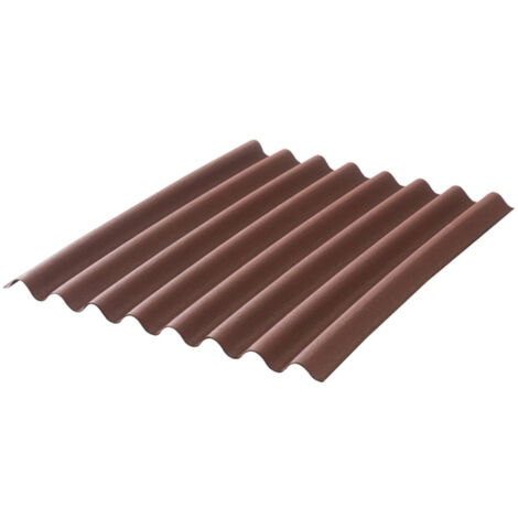 Telo bituminoso ondulato L 2 m - l 0,86 m Rosso, l: 86 cm, L: - 2 m