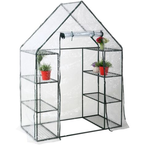 telo copertura di ricambio per serra da giardino 8 ripiani "barbara" in pvc