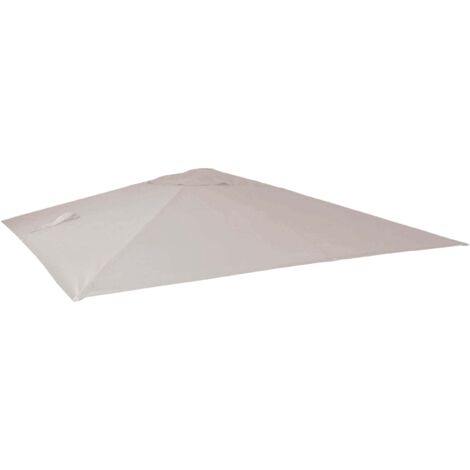 Telo copertura per ombrelloni quadrati decentrati 335x335cm avorio grigio