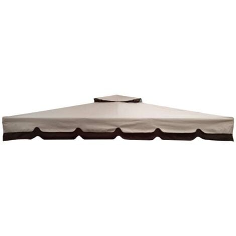 Telo Copertura Ricambio BEIGE Gazebo 3X3 Giardino 3X3 Antivento