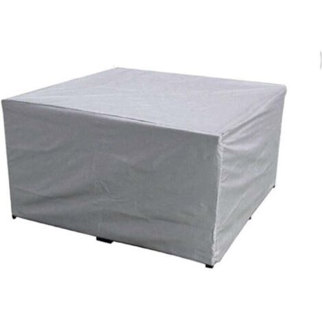 Telo copri-mobili da giardino Oxford resistente, impermeabile, antipolvere, antivento, per tavoli da giardino, resistente ai raggi UV, per sedie da esterno, argento - 250 x 200 x 80 cm